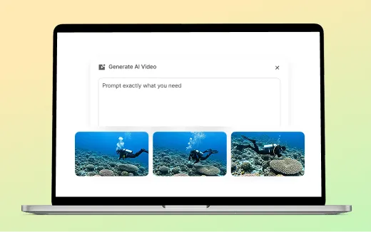 Generate AI B-roll footage in Visla to support narration, explain ideas, and add relevant visuals to video scenes.